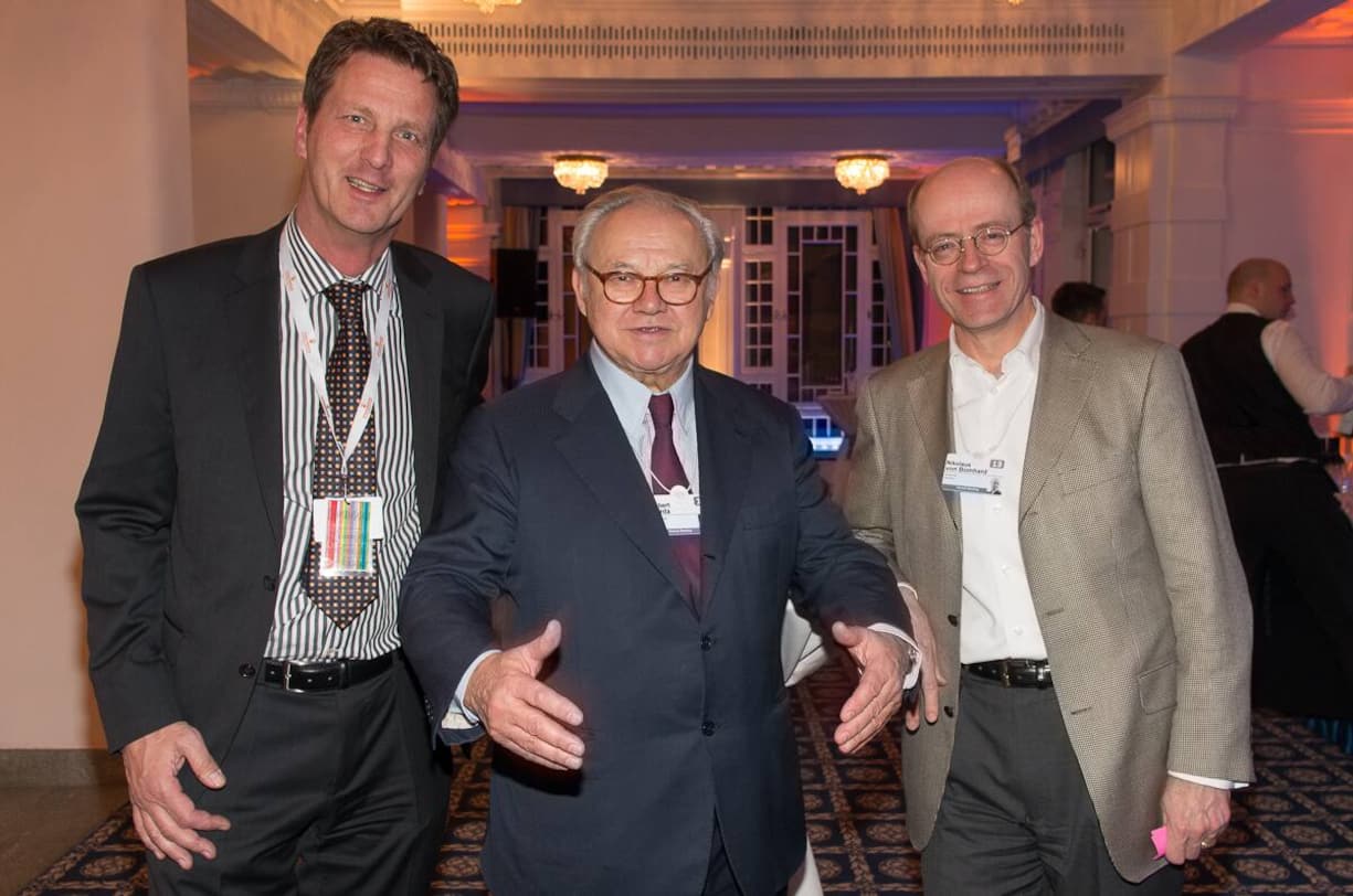 Michael Hoferer, Direktor Hotel Steigenberger Belvedere Davos; Prof. Dr. Hubert Burda; Nikolaus von Bomhard, Münchner Rückversicherung