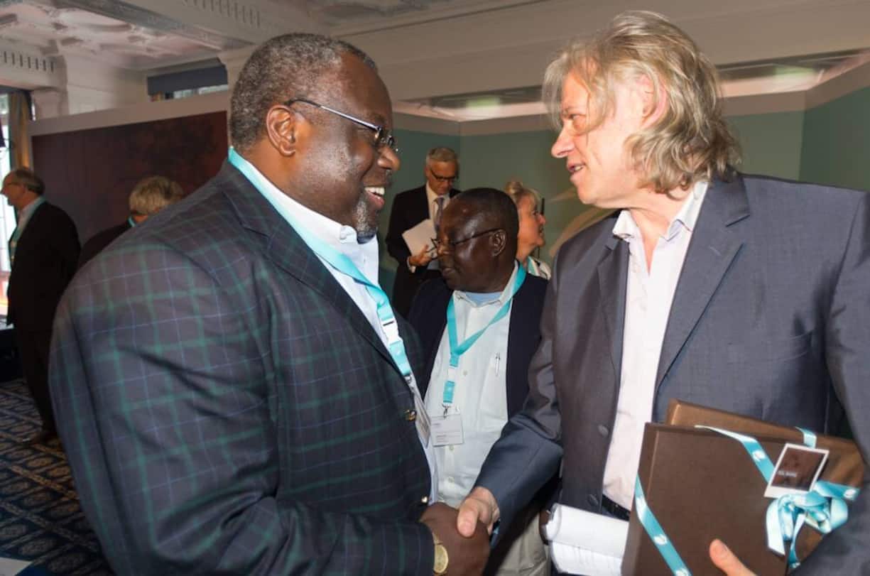 Sona Ebai, Chief of Party, World Cocoa Foundation, Africa Cocoa Initiative, Nigeria; Anthony Fofie, CEO, Ghana Cocoa Board, Ghana; Sir Bob Geldof
