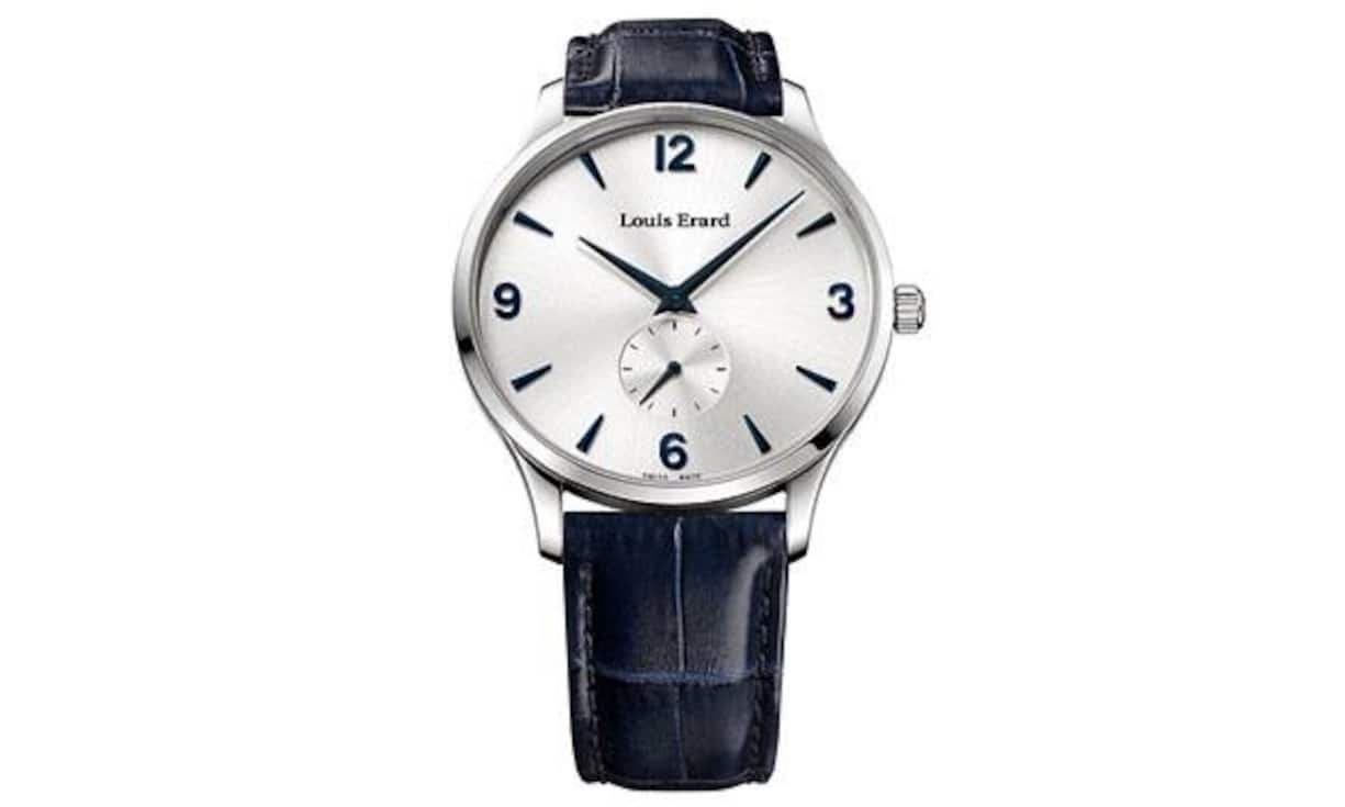 Cooler Klassiker: Louis Erard achtet aus Prinzip auf eine faire Balance von Preis und Leistung. Alain Spinedi hat daraus für seine Marke eine Philosophie gemacht. Die Preise seiner mechanischen Uhren der Heritage Collection beginnen bei 780 Franken. Das coole extraflache Modell 1931 mit dem Saphirboden, das in Basel sein Début gibt, bringt alle Voraussetzungen mit, um den Markt aufzurollen. 1335 Franken.