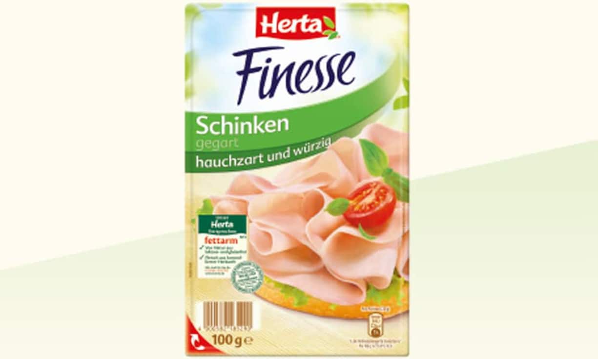 Beim Finesse Schinken von Nestlé-Tochter Herta ging der Preis nach unten. Doch weil auch der Inhalt weniger wurde, ist das Produkt in der Endabrechnung 30 Prozent teurer.