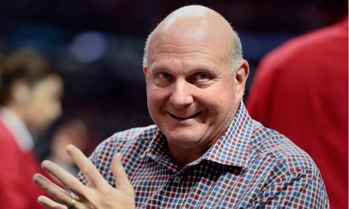 Der ehemalige Microsoft-Boss Steve Ballmer fährt...