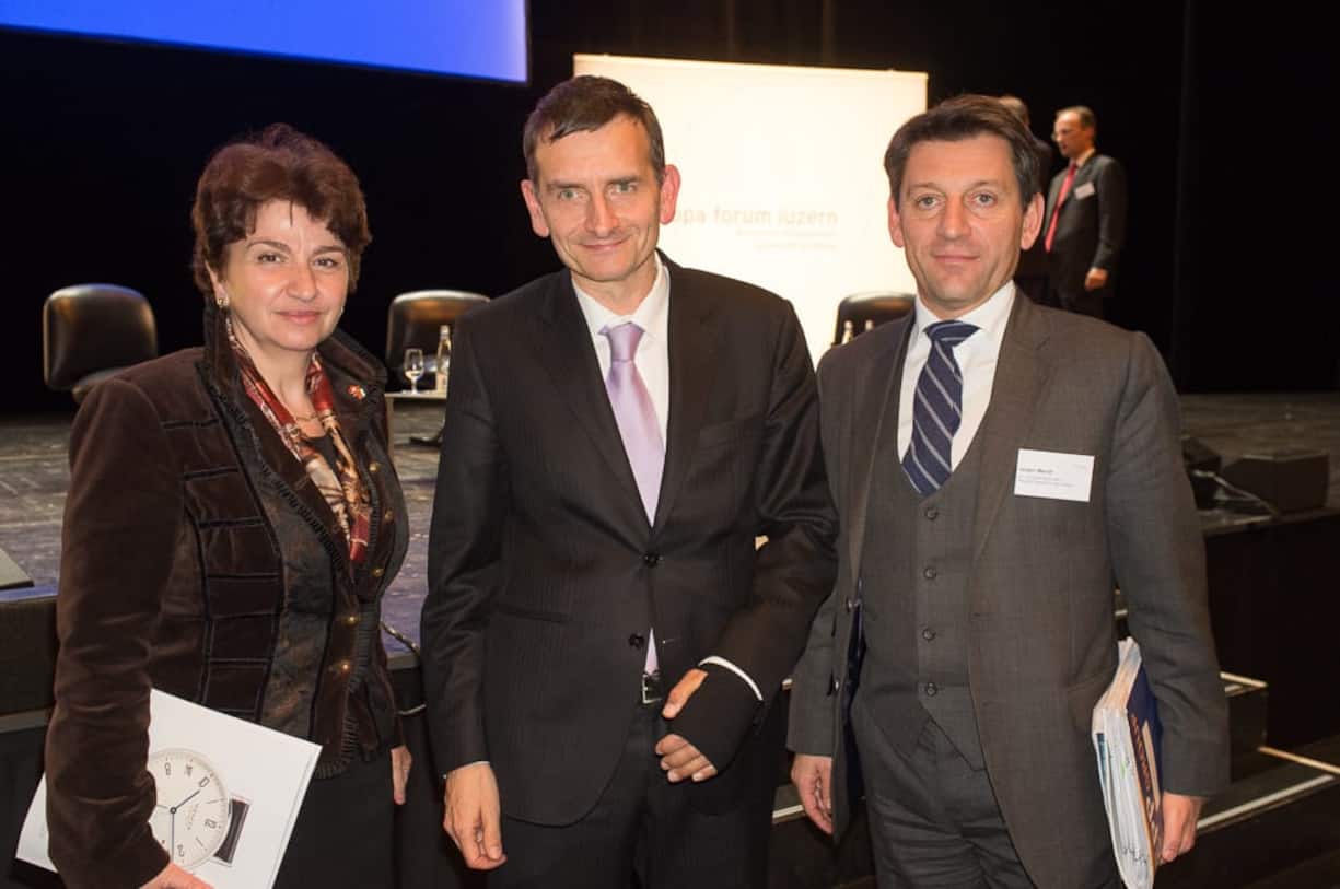 Meglena Plugtschieva, Botschafterin Bulgariens in der Schweiz; Volker Perthes, Direktor Stiftung Wissenschaft und Politik, Berlin; Jürgen Meindl, Botschafter Oesterreichs in der Schweiz