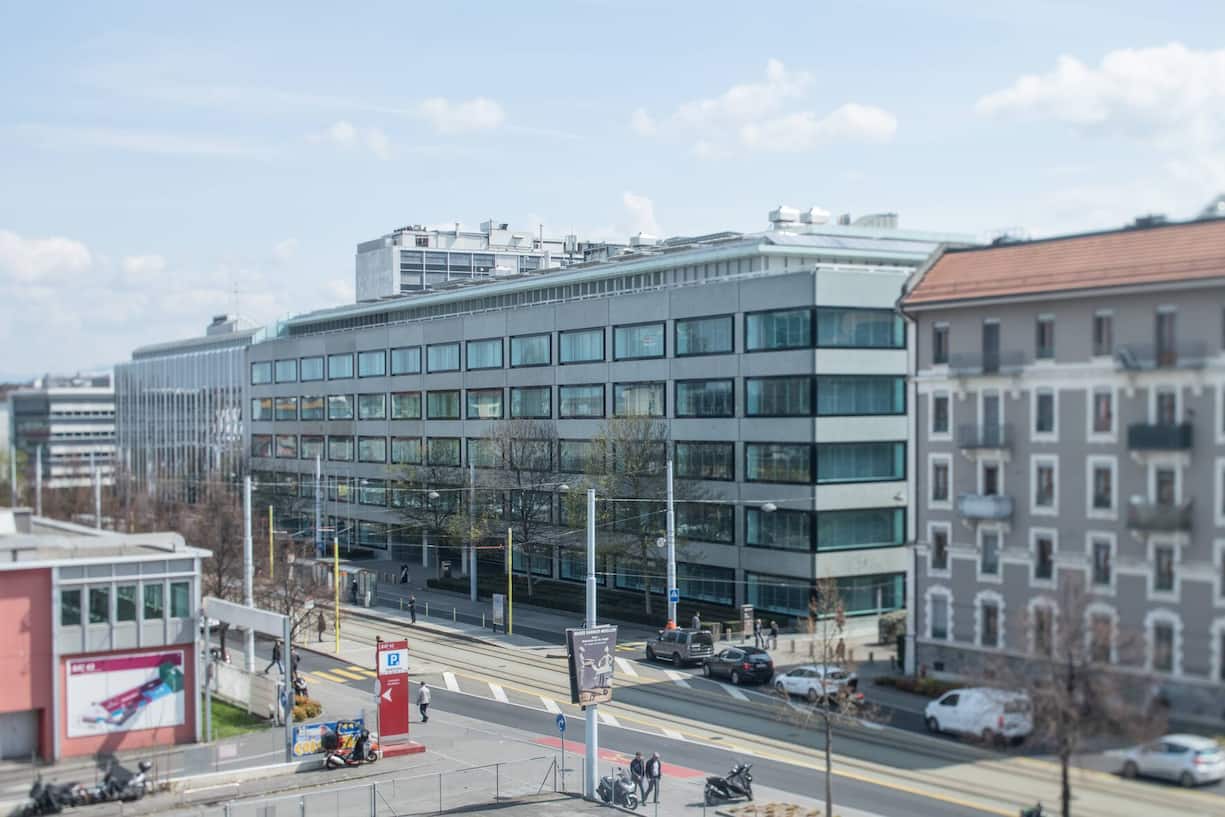 Pictet GENFER ZENTRALE 170o Mitarbeiter arbeiten am Hauptsitz im Stadtteil Acacias