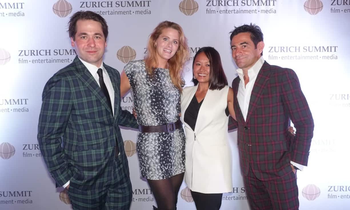 Gastgeber Karl Spoerri; Amy Baker, Co-Founder Film Finance Forum; Katerhine Winston, Co-Founder, Film Finance Forum; Schoscho Rufener, Gastgeber