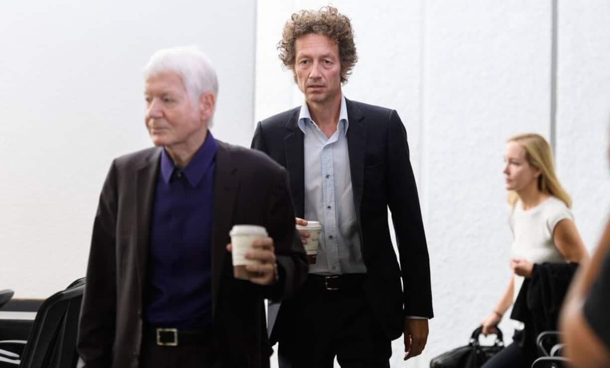 Anton Schlecker mit Sohn und Tochter