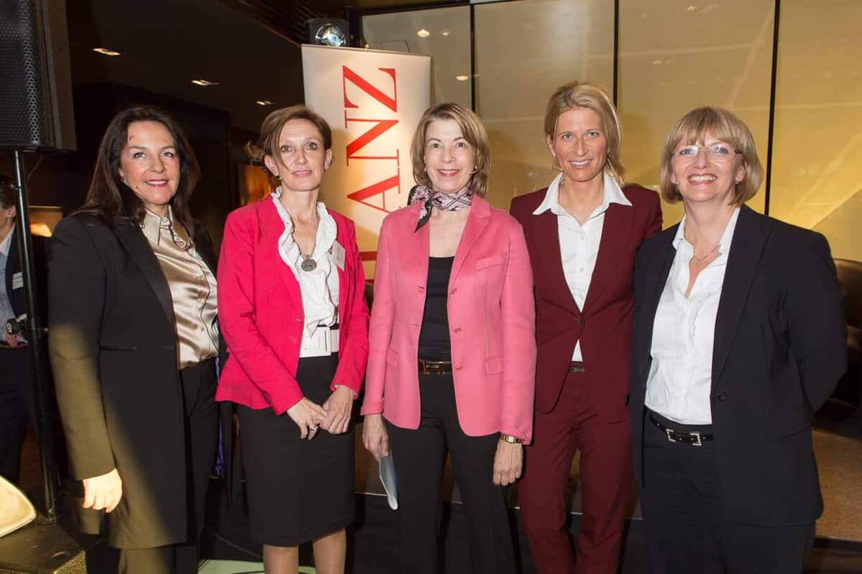 Die Panelisten: Petra Jenner, Microsoft Schweiz; Karin Kofler, Moderatorin, BILANZ; Barbara Kux, Total- und Henkel-VR; Pia Tischhauser, Boston Consulting Group; Gudrun Sander, Hochschule St. Galler