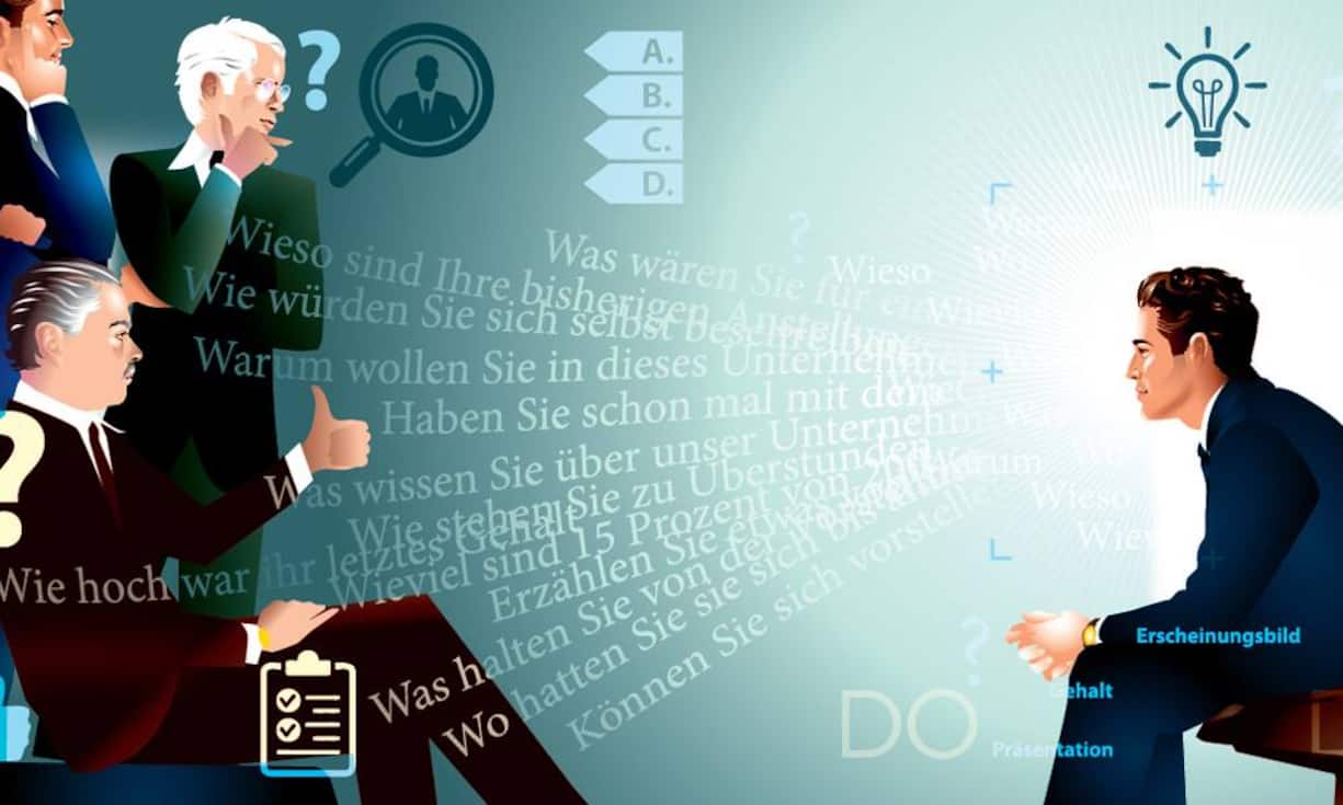 In Assessments testen Firmen ihre Stellenbewerber in jeglicher Hinsicht. Neben einer Selbstpräsentation stehen immer auch Interviews an – mit manchmal recht bizarren Fragen. Ein Überblick über die skurrilsten Fragen von Google und Co.: