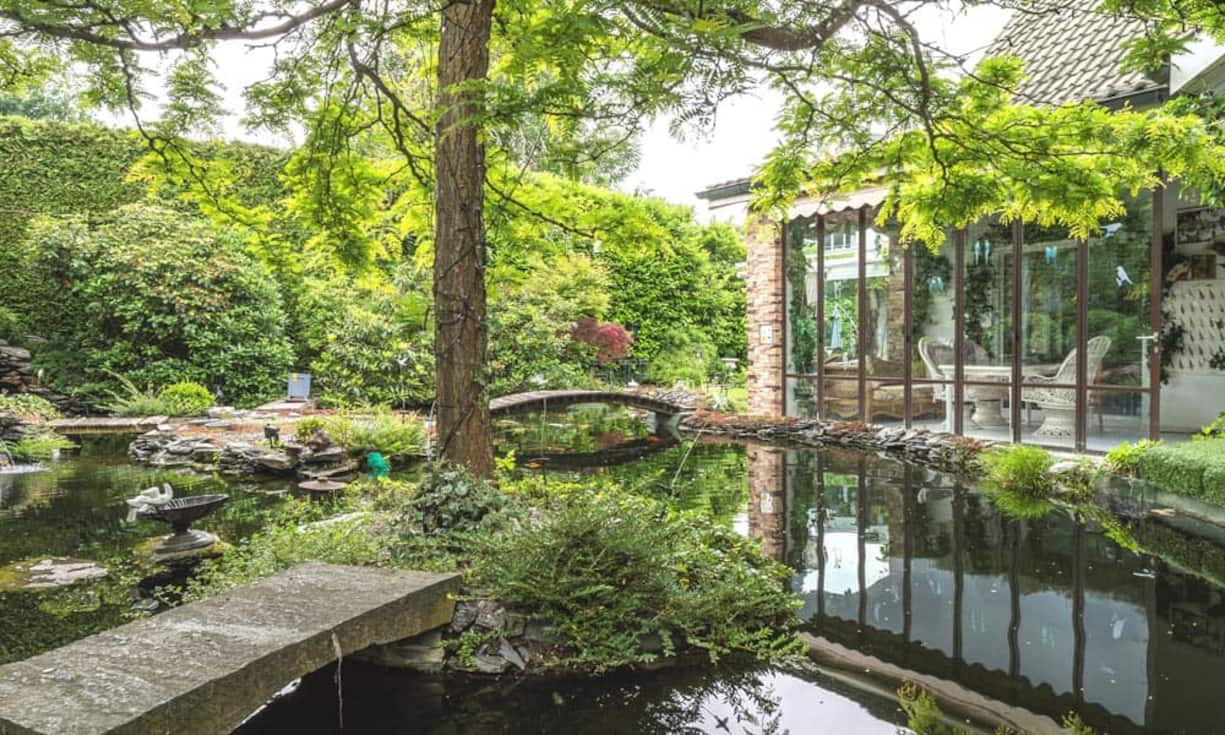 ...grosszügige Koi-Teich.