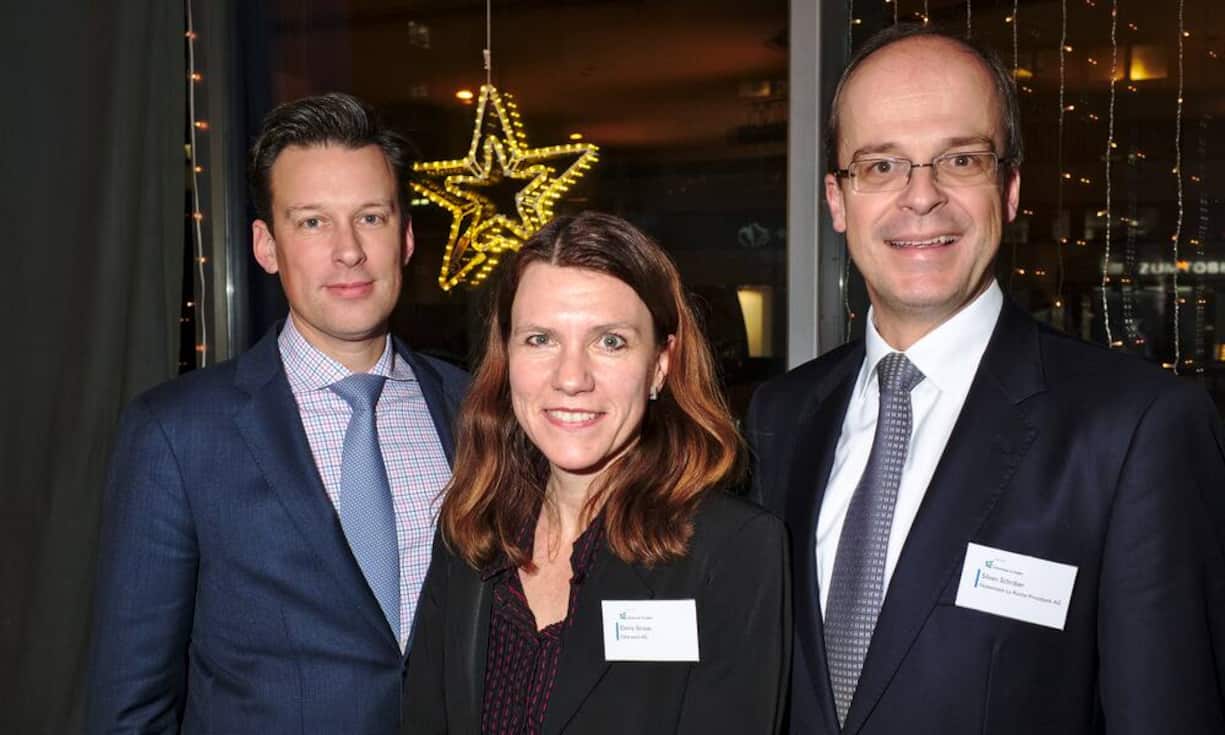Die Sponsoren:
Andreas Liedtke, Managing Director Switzerland, A.T. Kearney;
Doris Straus, CEO Medizinische Direktion, Oberwaid AG;
Silvan Schriber, Leiter Region Zürich / Zentralschweiz, Notenstein La Roche Privatbank AG
