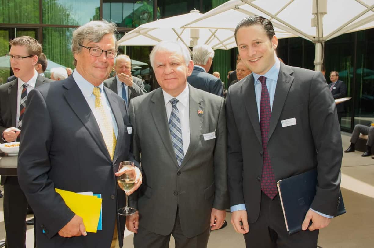 Wolf D. von Stauffenberg, VR-P, AG ür Isolierungen; Reginald J.P. Dumont du Voitel, Präsident, Schweizerisch-Deutscher Wirtschaftsclub e.V.; Michael Thomas Hösli, Executive Director, Bank J. Safra Sarasin AG.