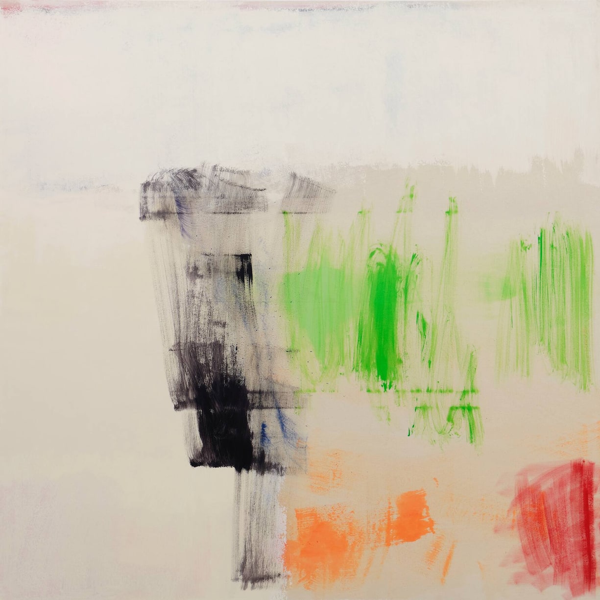 Dynamische Malerei: «Maude», 2023; Acryl auf Leinwand; 230 × 230 cm.