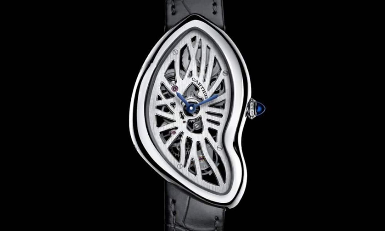 Die Crash Squelette von Cartier: Auf dem Uhrensalon in Genf präsentiert Cartier erstmals eine skelettierte Version der auffälligen Uhr.Bilder: PR