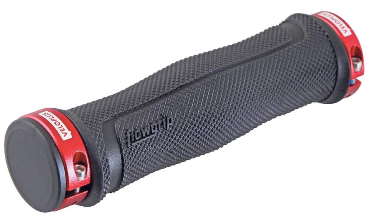 Für Die Hand: Damit die Handgelenke beim Velofahren nicht überdehnt werden, bietet Veloplus einen neuen Lenkergriff, der besonders Mountainbikern Freude bereiten soll. Der Flowgrip will mit Hilfe einer grösseren Auflagefläche erreichen, dass der Druck über die gesamte Handfläche verteilt wird. Flowgrip 36 Franken