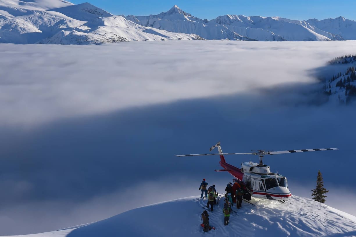 Heliskiing Berge Schnee