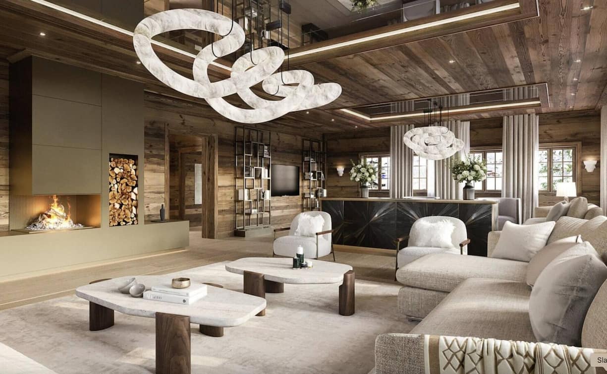 Der Wohnbereich in einem der insgesamt drei Gebäude.