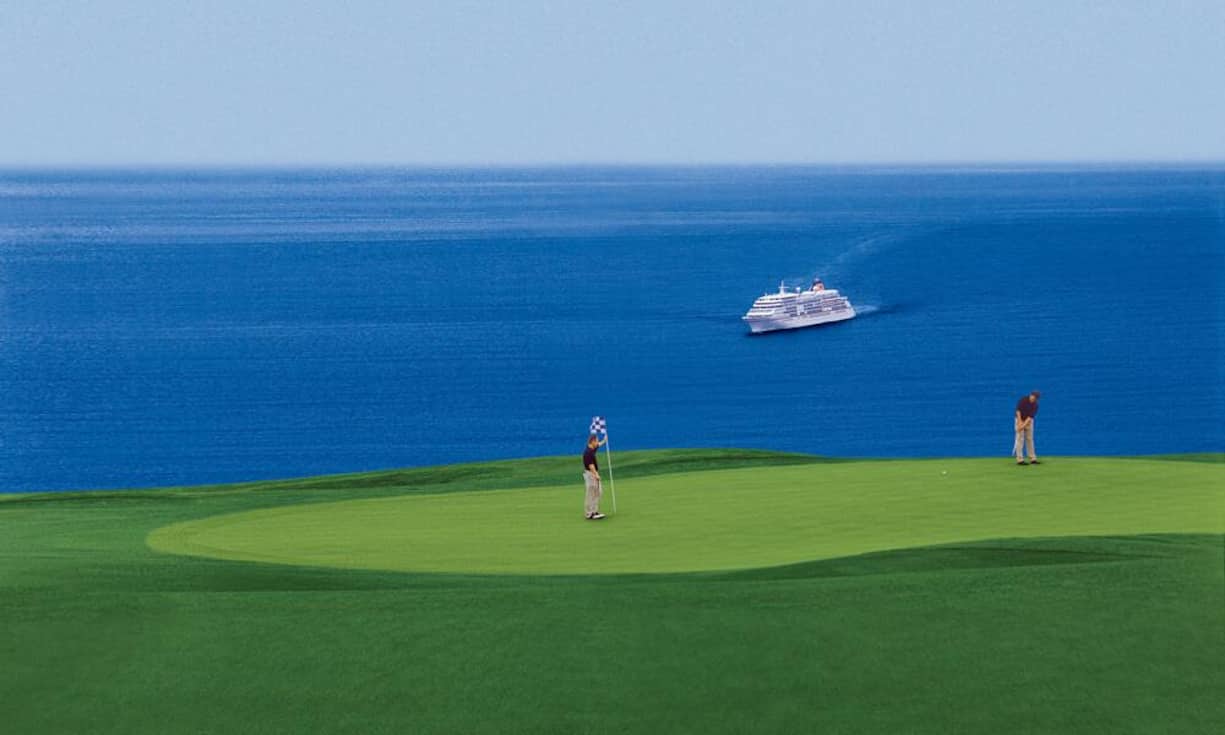 Hapag-Lloyd Kreuzfahrten bietet von August 2014 bis April 2016 in Kooperation mit der PGA Deutschland 19 Golf-Kreuzfahrten rund um den Globus an.