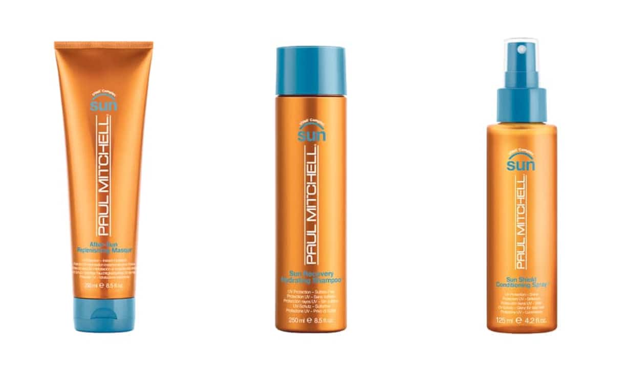 Paul Mitchell 
Wer die Sonne liebt und Wert auf attraktiv aussehende Haare legt, ist mit der neuen Produktlinie von Paul Mitchell Sun gut aufgehoben. Shampoo, Maske und Spray schützen vor UV-Strahlen, regenerieren und bewahren die Leuchtkraft der Farbe. Preis: Shampoo 100 ml, 17 Franken, Maske, 75 ml, 17 Franken, Spray, 50 ml, 18 Franken