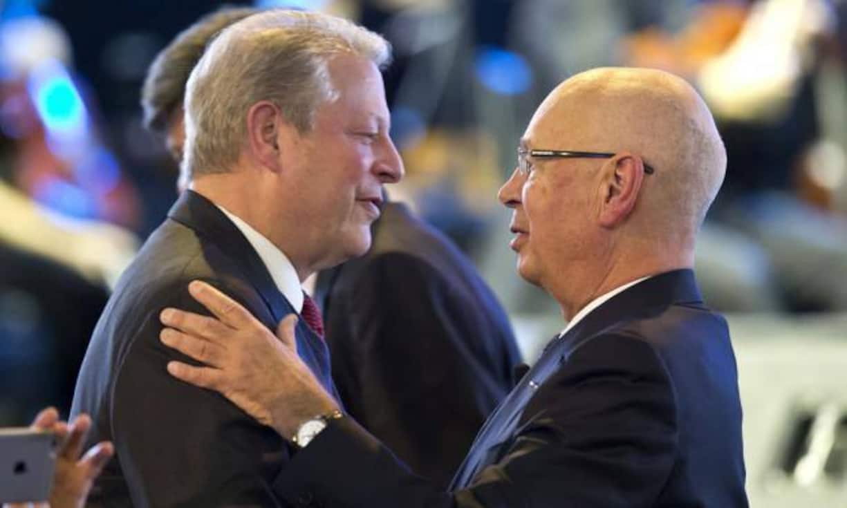 Al Gore mit dem WEF-Gründer Klaus Schwab.