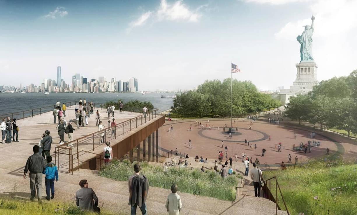 Das neue Museum wird auf der gegenüberliegenden Seite der kleinen Insel entstehen.