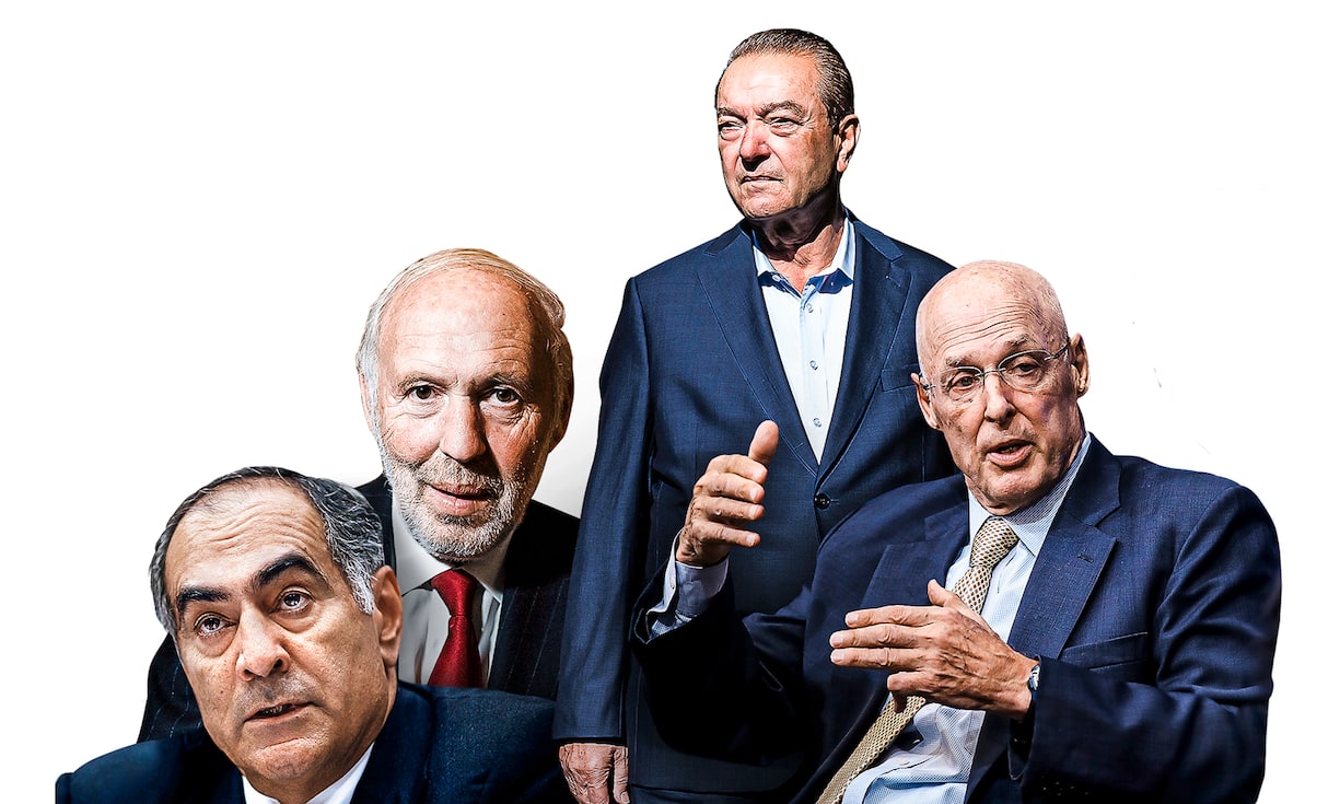 300 Reichste Managerlöhne: John Mack, James Simons, Oswald Grübel, Henry Paulsen (v.l.)