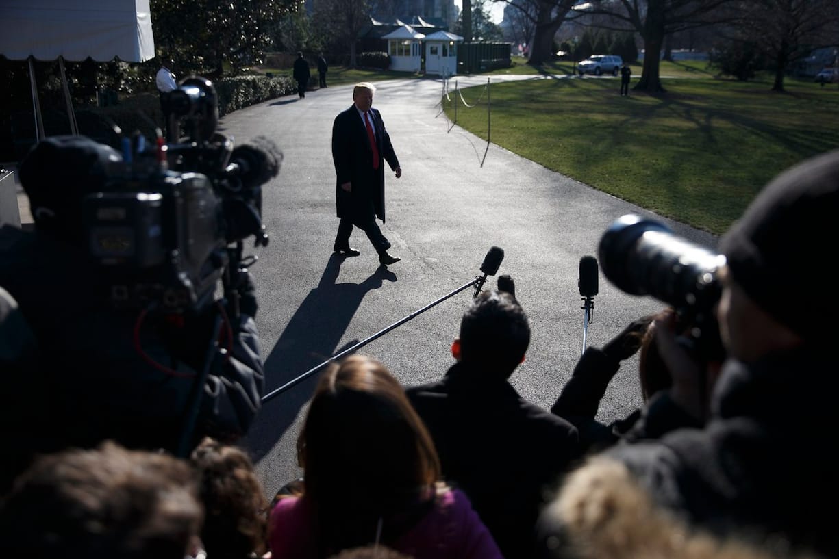 Donald Trump vor Journalisten