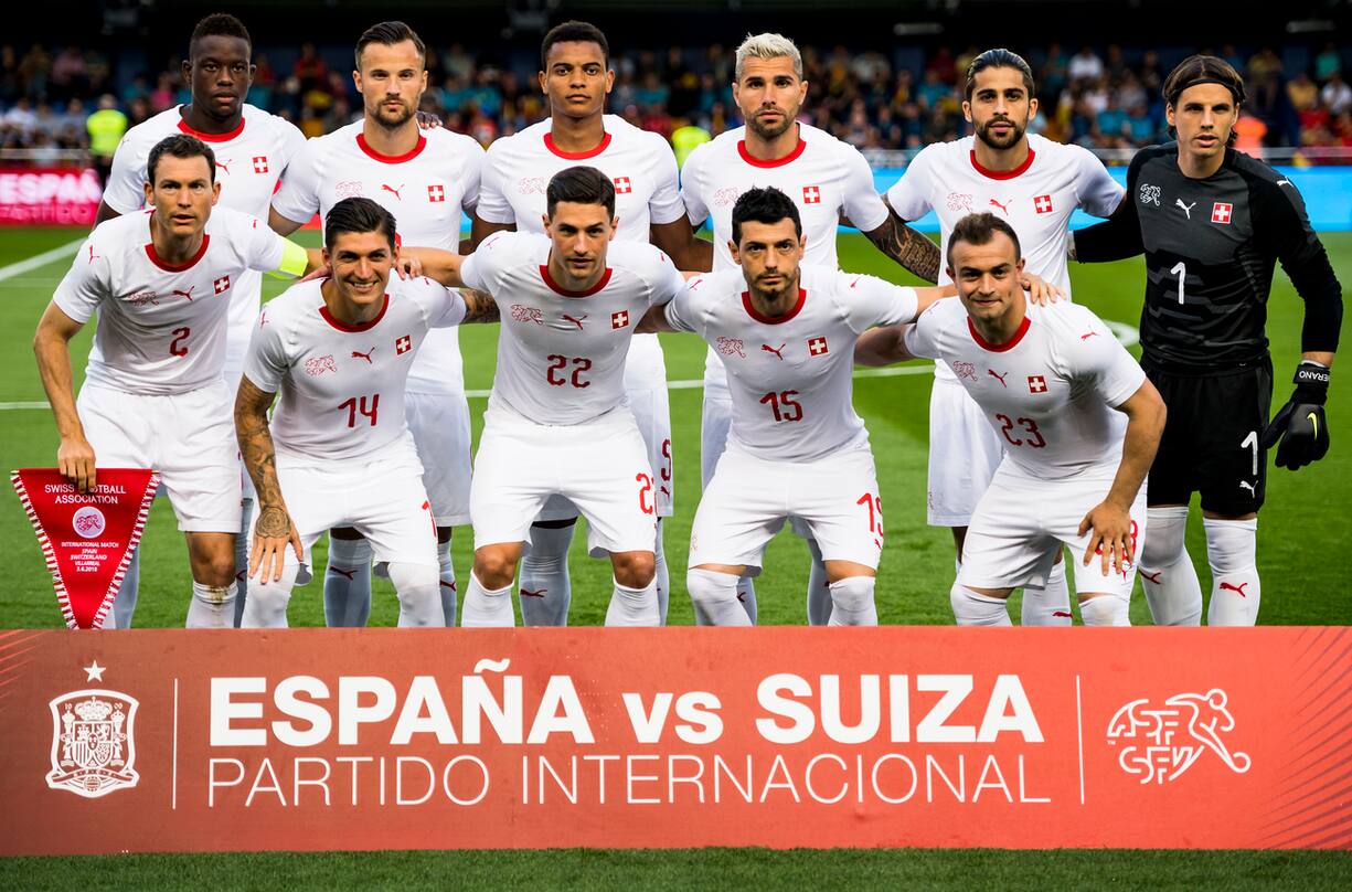 Schweizer Nationalmannschaft im WM-Testspiel gegen Spanien