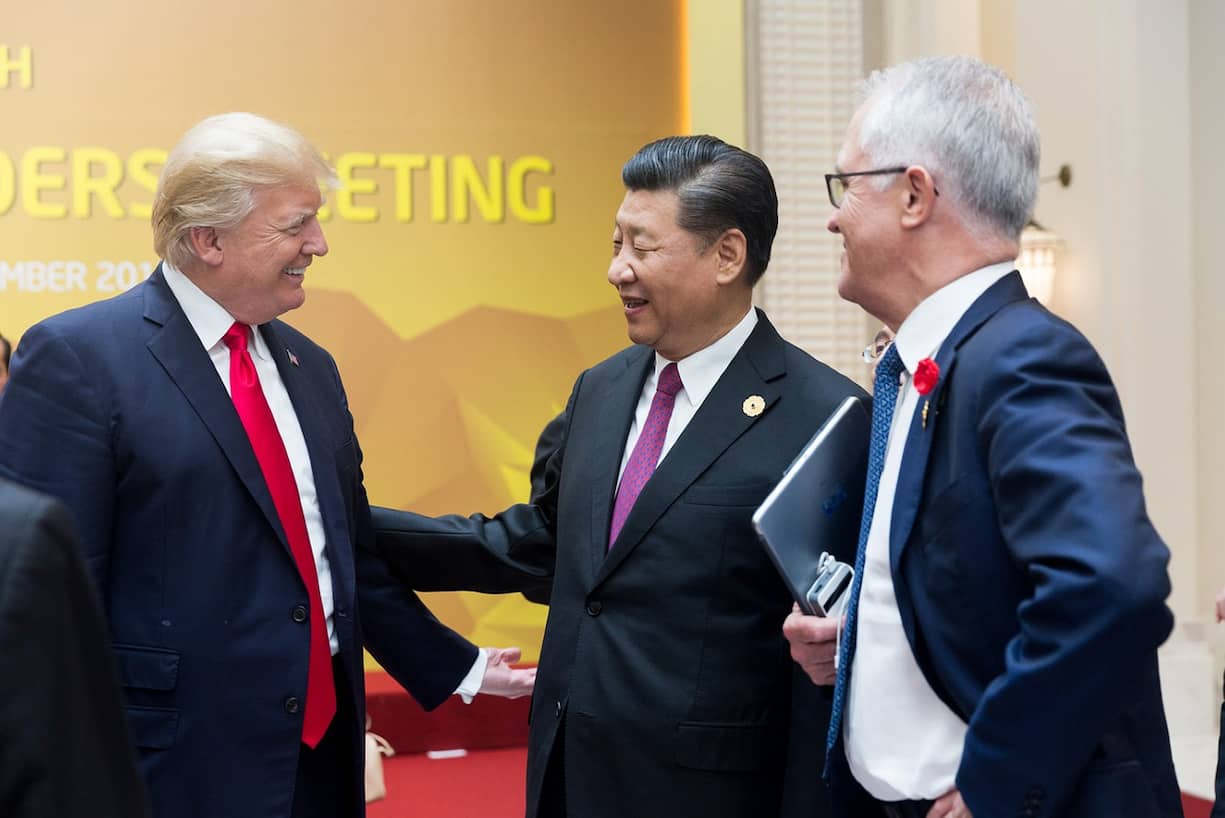Chinese President Xi Jinping and US President Donald Trump at the APEC meeting in Danang, Vietnam. Sept. 11, 2017 (BSLOC_2017_18_96) (KEYSTONE/Everett Collection/)