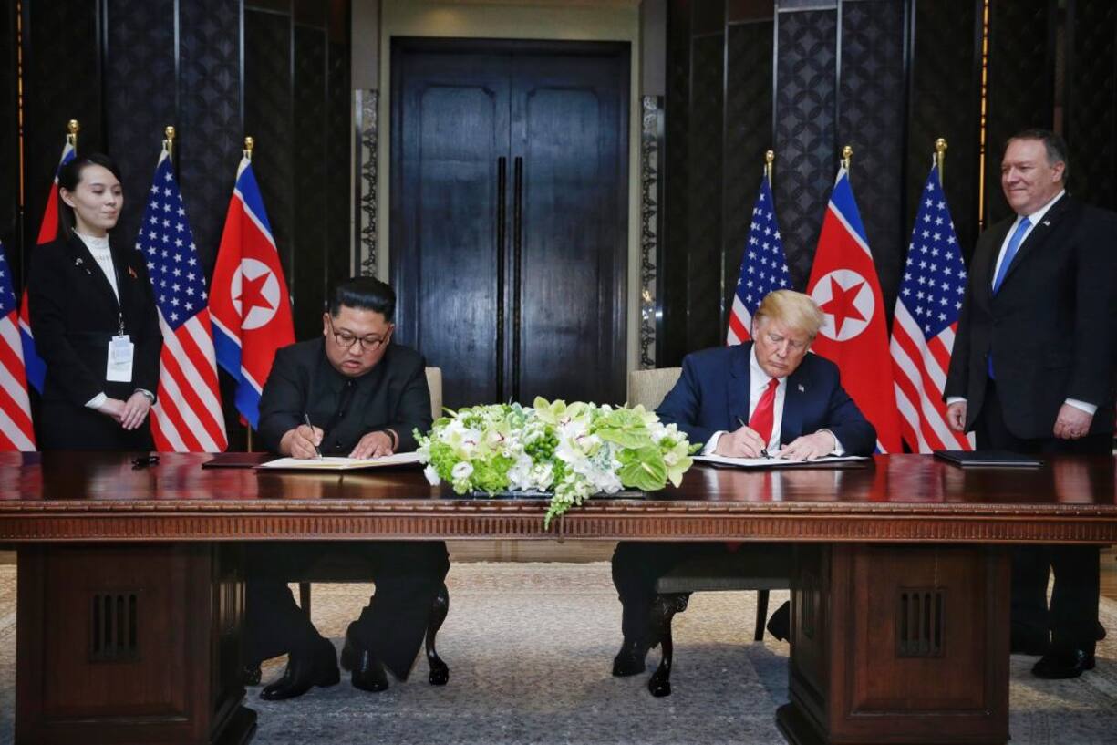  Kim Jong Un und Donald Trump beim Gipfeltreffen in Singapur