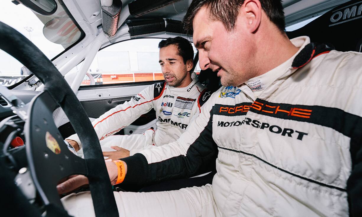 Rennfahrer Neel Jani und Dirk Ruschmann