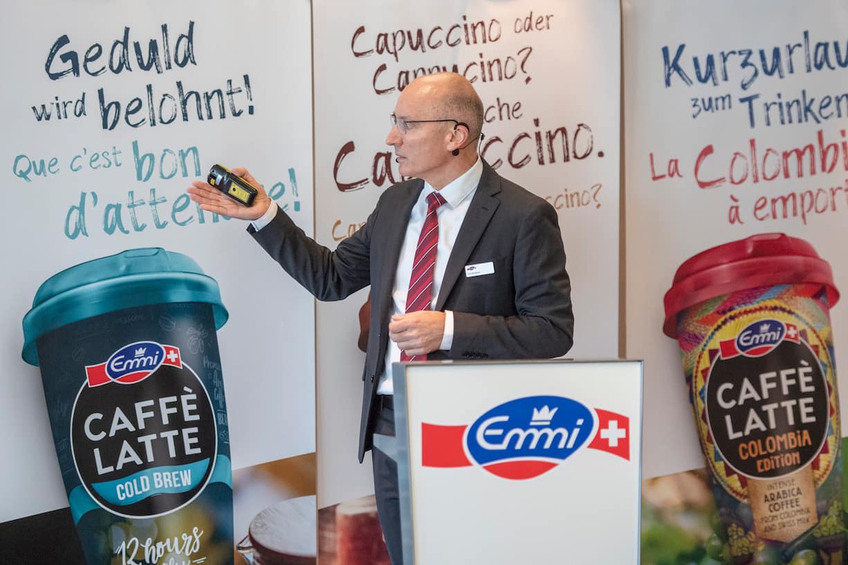 Der CEO von Emmi, Urs Riedener anlaesslich der Jahres-Bilanzmedienkonferenz des Milchverarbeiters Emmi vom Donnerstag, 28. Februar 2019, in Luzern. (KEYSTONE/Urs Flueeler)