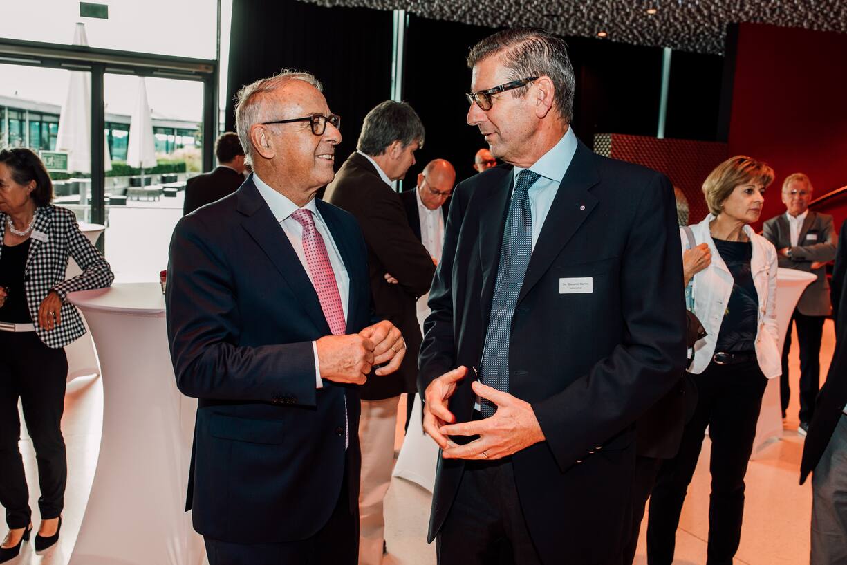 Adolf Ogi (alt Bundesrat) und Dr. Giovanni Merlini (Nationalrat)