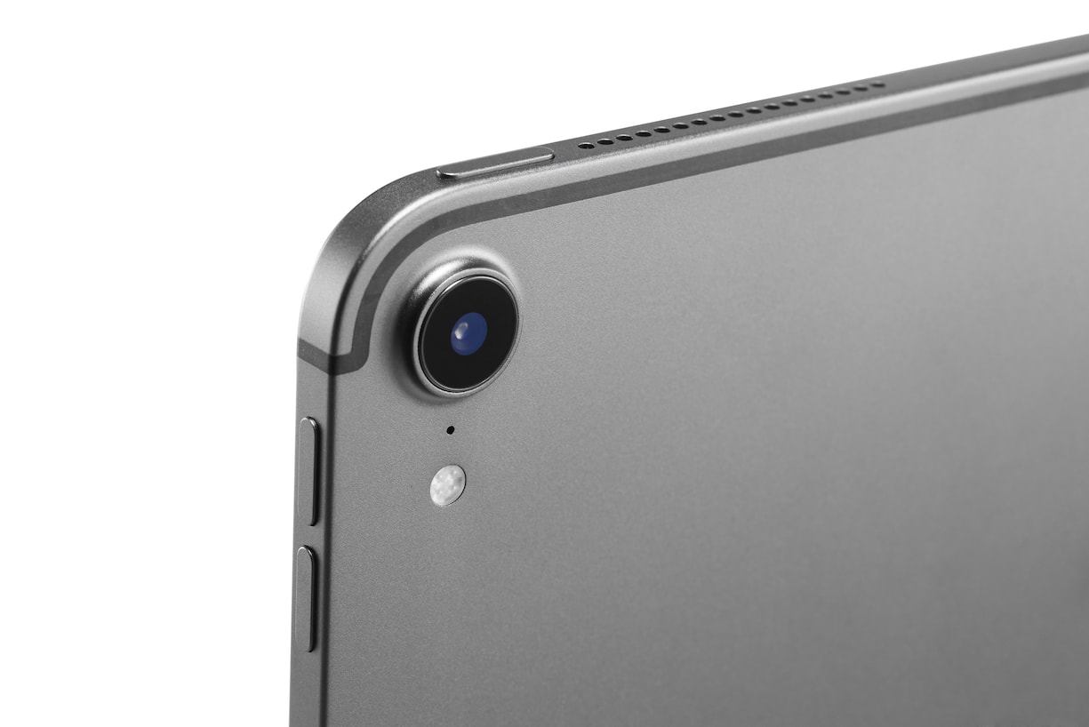 Detail of the 12-megapixel rear camera on an 11-inch Apple iPad Pro 2018 tablet computer, taken on November 7, 2018. (Photo by Phil Barker/Future Publishing via Getty Images)