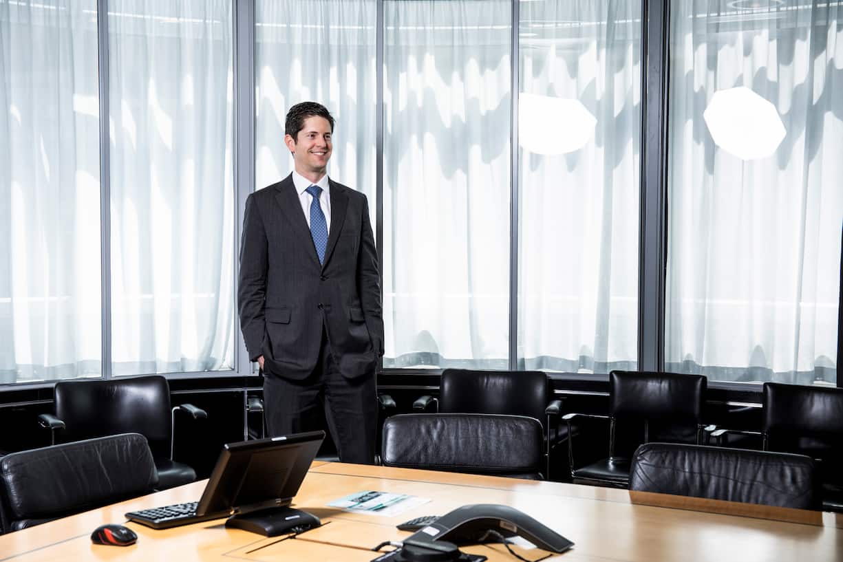 Beat Cabiallavetta, partner Goldmann Sachs, photographed Goldman Sachs International, Peterborough Court, Fleet Street, London, UK, Europe