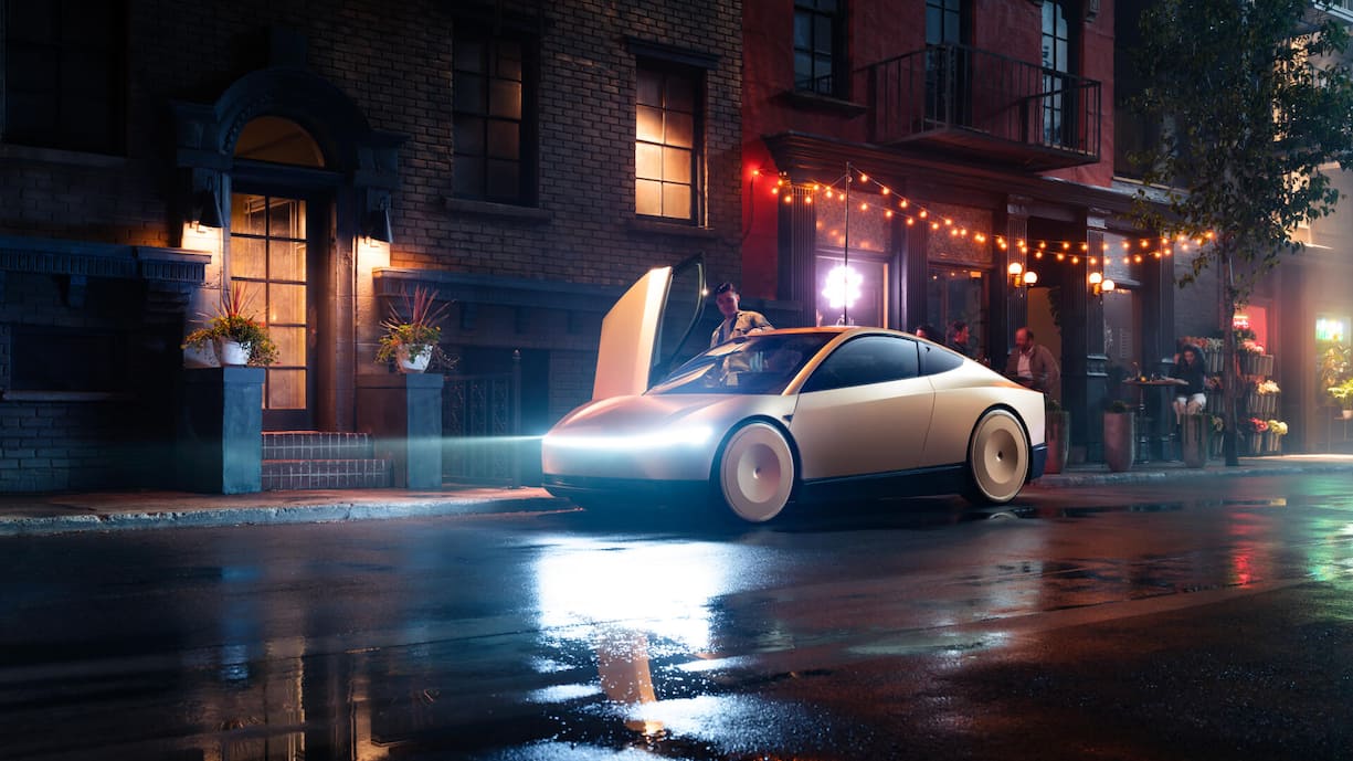 <p>Cybercab-Moment: Im Juni soll der erste Taxidienst von Tesla in Austin starten. Für Tesla-Bullen ist die Innovation mit der Einführung des iPhone vergleichbar.</p>