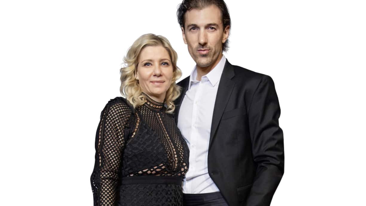 <p>Fabian Canellara mit Gattin Stefanie.</p>