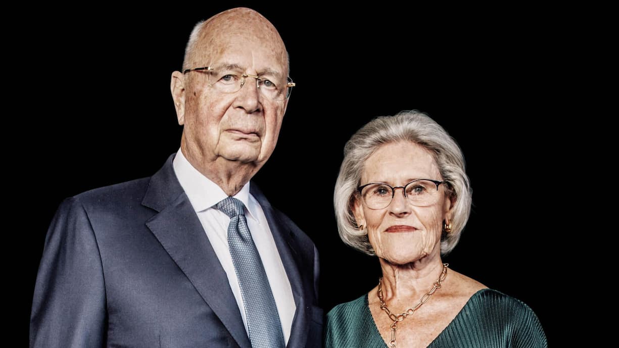 <p>WEF-Gründer Klaus Schwab und seine Frau und erste Mitarbeiterin Hilde Schwab.</p>