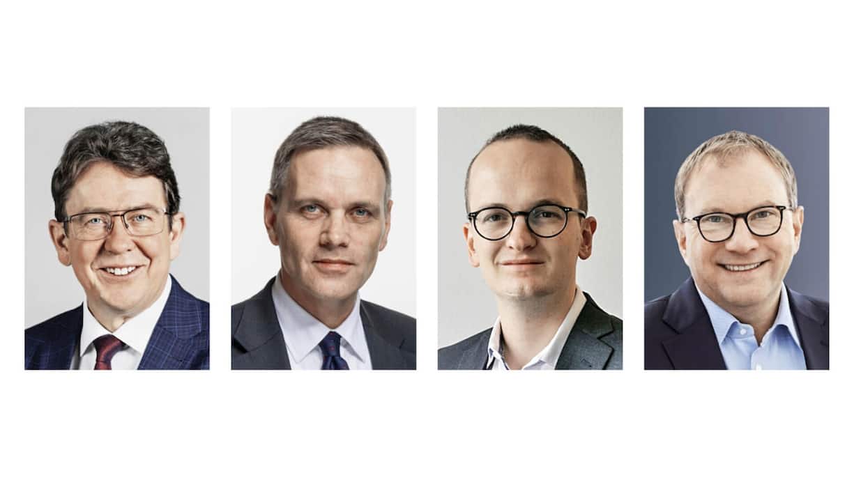 <p>Albert Rösti, Jean-Pierre Gallati, Martin Neukom, Martin Hirzel (v.l.).</p>