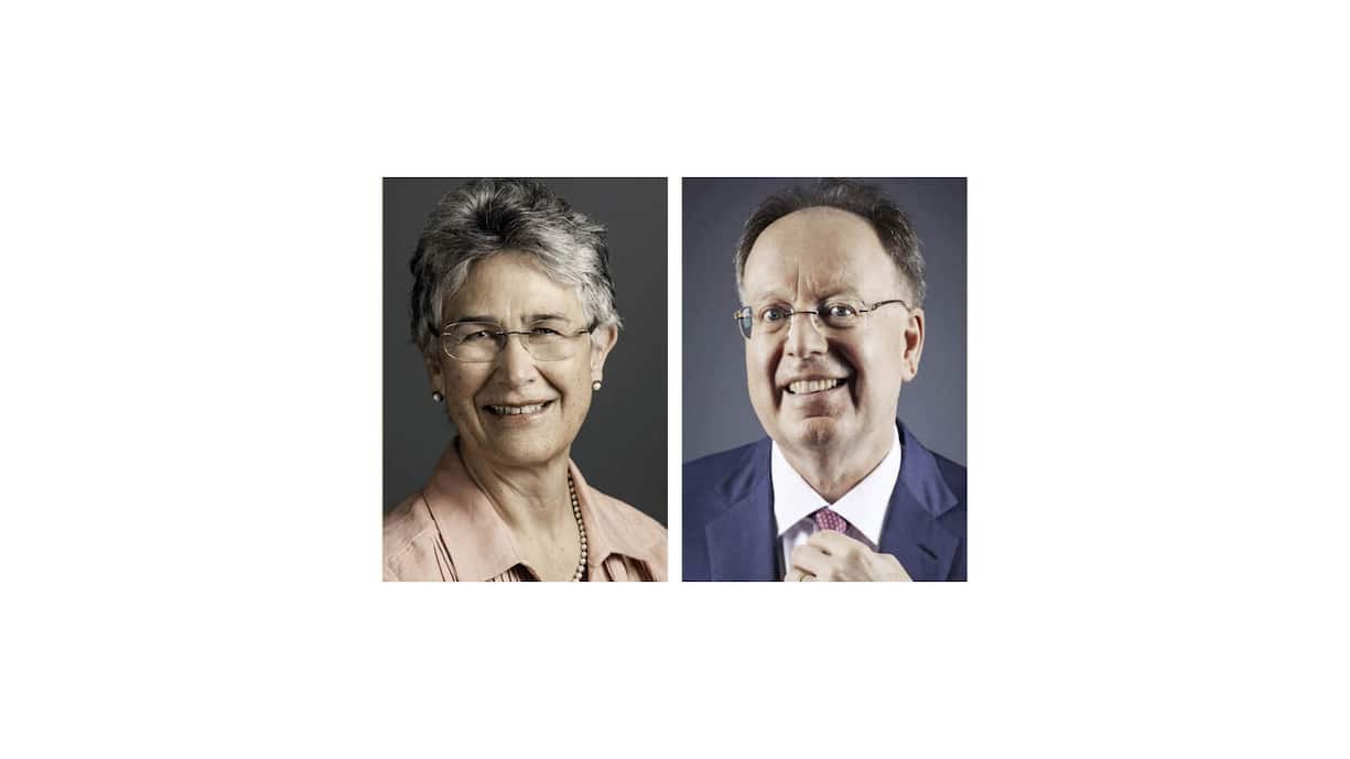 <p>Yolanda Kakabadse, André Kudelski (v.l.).</p>