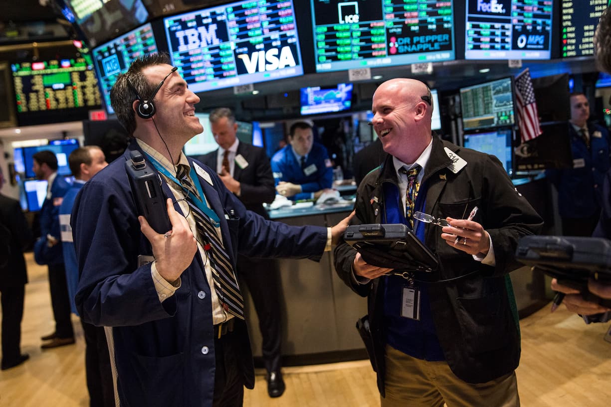NEW YORK, NY - MARCH 30:  Traders work on the floor of the New York Stock Exchange during the afternoon of March 30, 2015 in New York City. The Dow Jones Industrial Average rose sharply this morning, eventually closing out over 260 points higher.  (Photo by Andrew Burton/Getty Images)