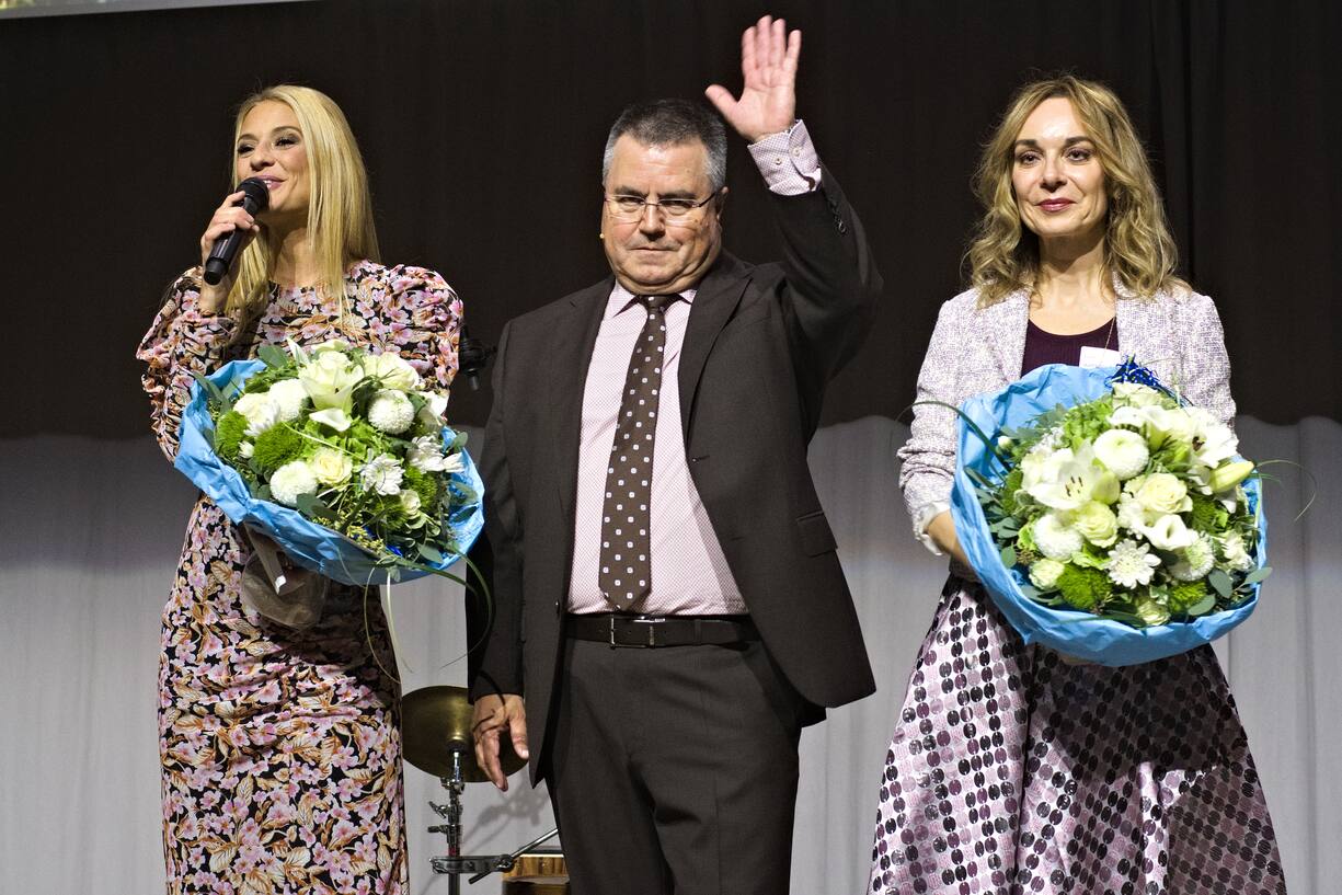 Christa Rigozzi, Moderatorin;Kurt Lüscher, Smart Energy Party;Katharina Müller, Smart Energy Party