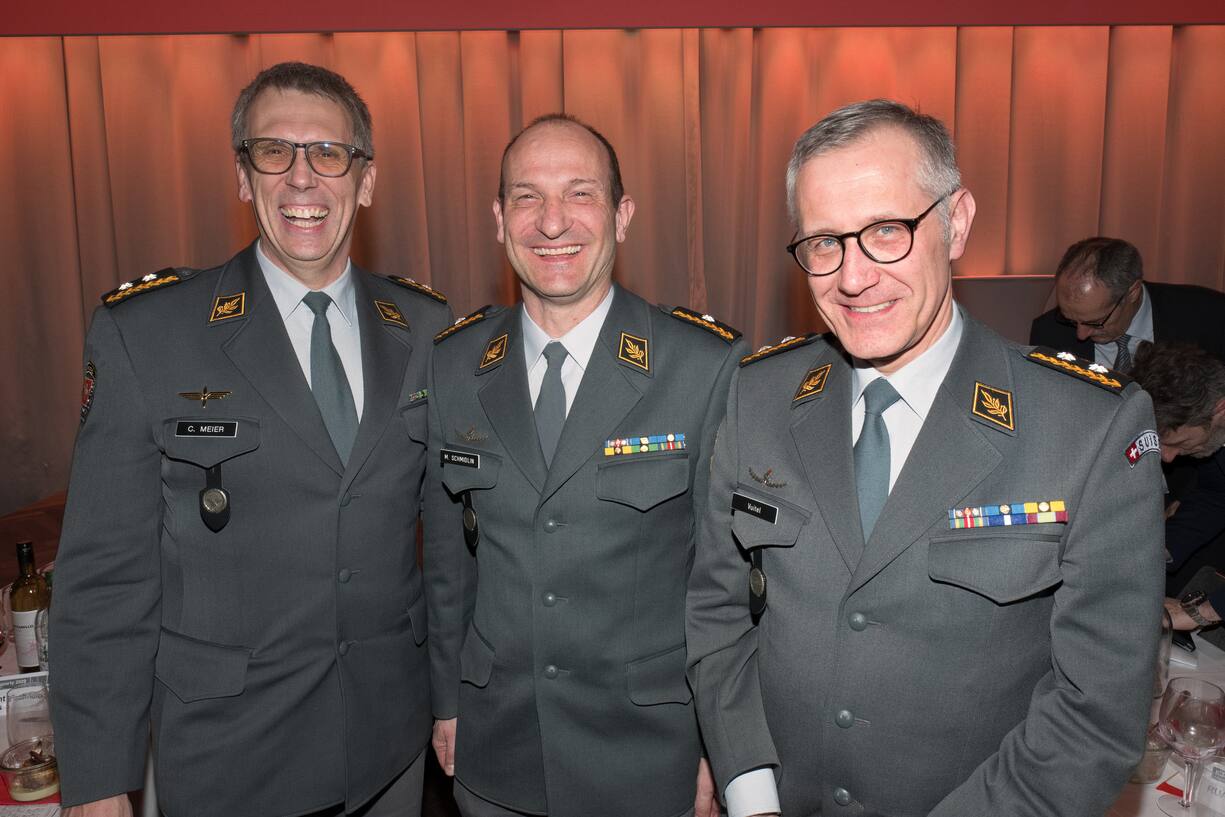 Claude Meier, Chef Armeestab;Marco Schmidlin, Brigadier;Alain Vuitel, Divisionär