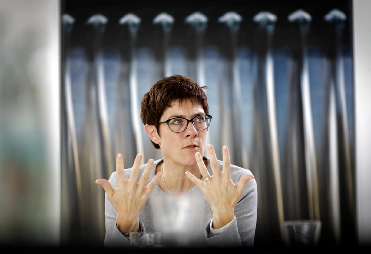 BERLIN, GERMANY - SEPTEMBER 27: CDU Secretary General Annegret Kramp-Karrenbauer during an interview on September 27, 2018 in Berlin, Germany. (Photo by Thomas Koehler/Photothek via Getty Images)