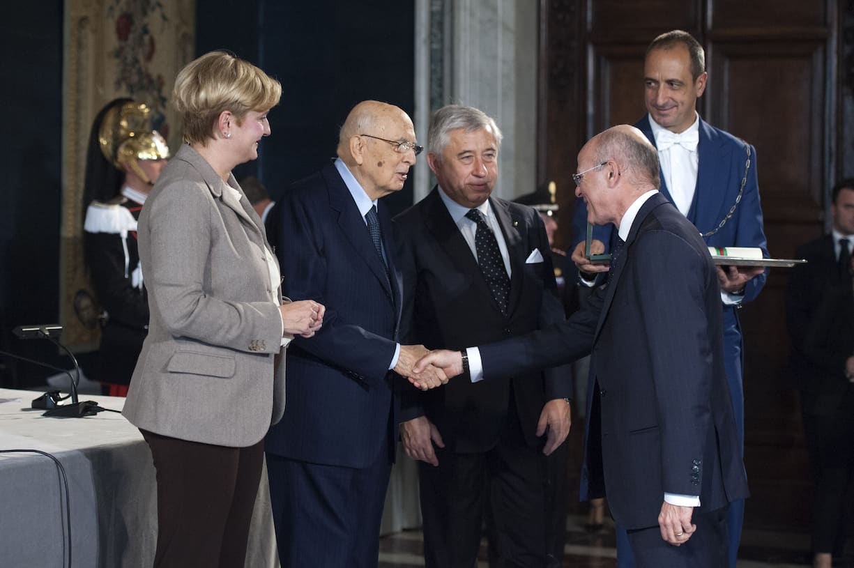 Roma, 23 Ottobre 2014Federica Guidi, Giorgio Napolitano, Antonio D'Amato e Mario Greco. © Luigi Mistrulli