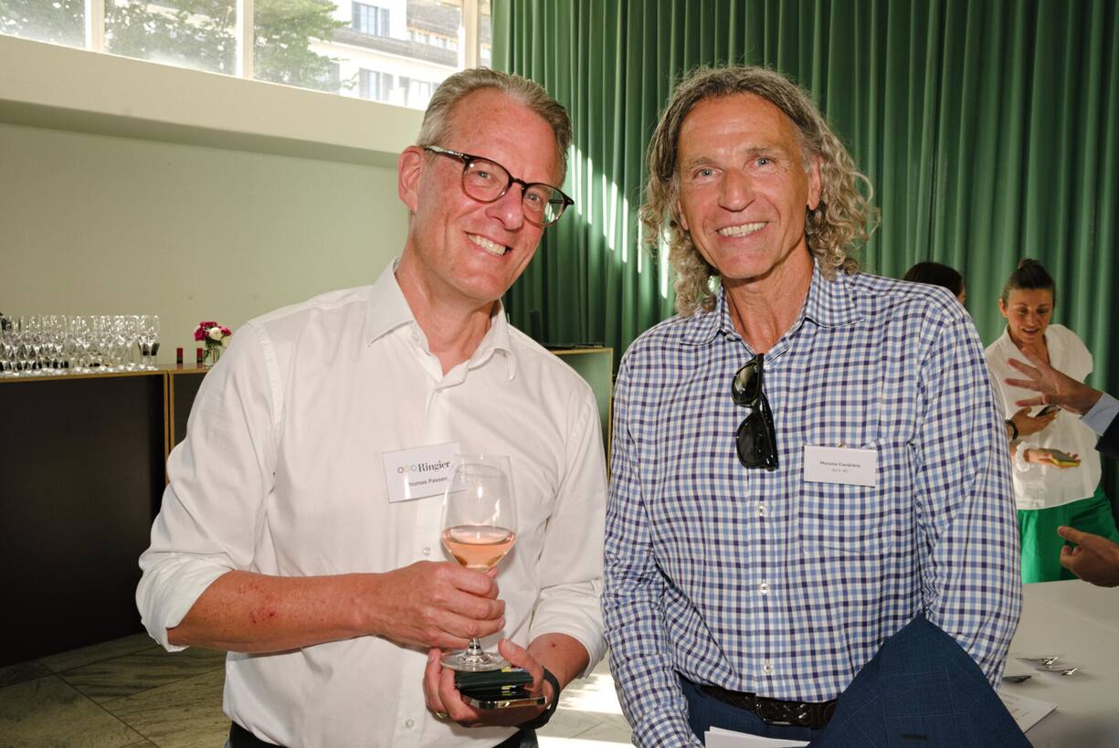 <p>Von links: Thomas Passen, Ringier; Moreno Cavaliere, Ad.X AG</p>
