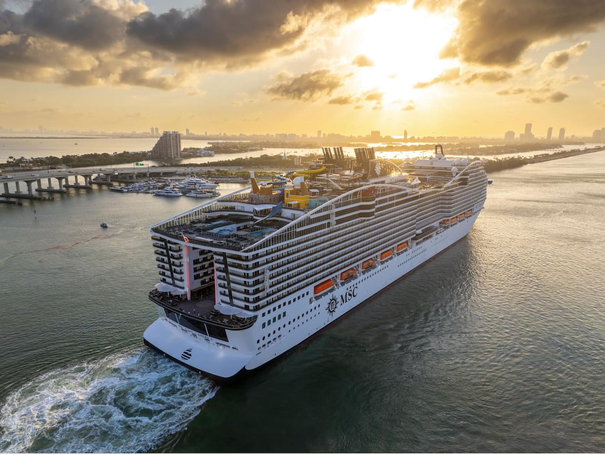 <p>In der Karibik auf Jungfernfahrt: Das neue Flaggschiff der MSC-Flotte heisst «World America».</p>