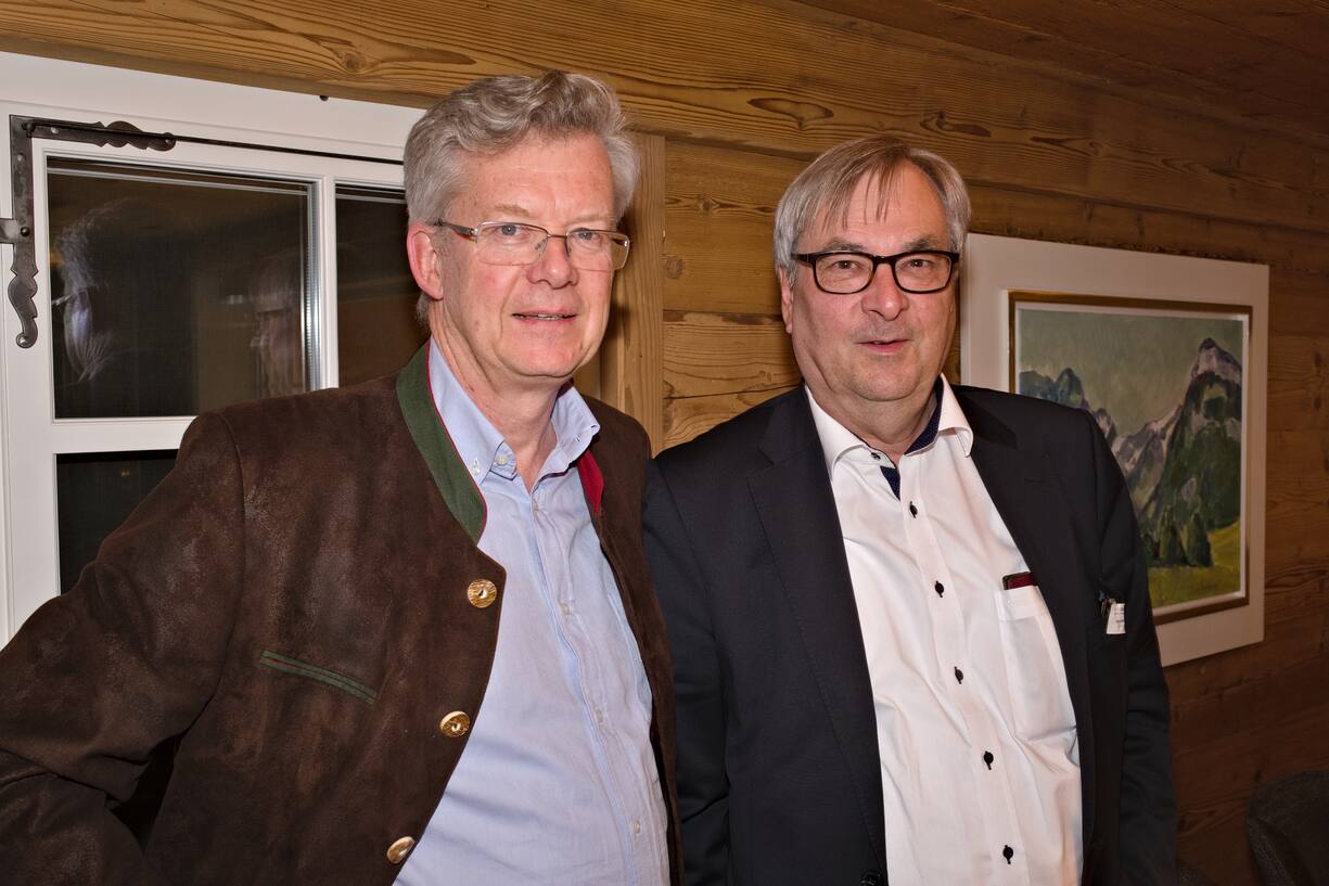 Hannes Treier, Partner, reflecta ag; Bruno Winterhalter, Präsident, Metrohm Stiftung