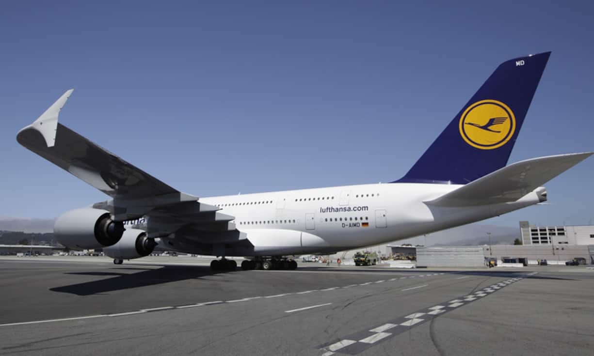 Das alte Lufthansa-Logo war melonengelb