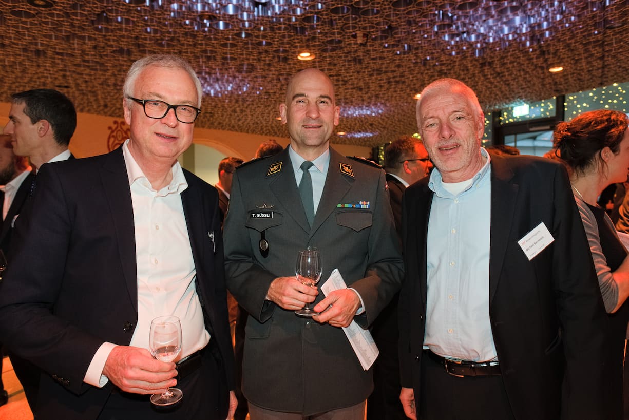 Jean-Paul de Weck, CEO, Swisscom Broadcast AG;Thomas Süssli, Divisionär, Schweizer Armee;Michael Bausback, Inhaber, Bausback Consulting&Management