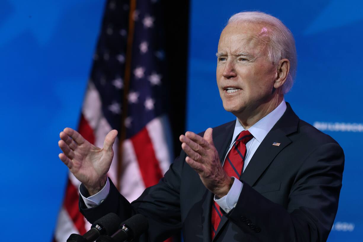 WILMINGTON, DELAWARE - DECEMBER 08: U.S. President-elect Joe Biden announces the members of his health team, including his pick for secretary of Health and Human Services Xavier Becerra, at the Queen Theater December 08, 2020 in Wilmington, Delaware. With the novel coronavirus pandemic continuing to ravage the country with daily records for infections and deaths, members of Biden's health team said they will make fighting COVID-19 the priority. (Photo by Chip Somodevilla/Getty Images)