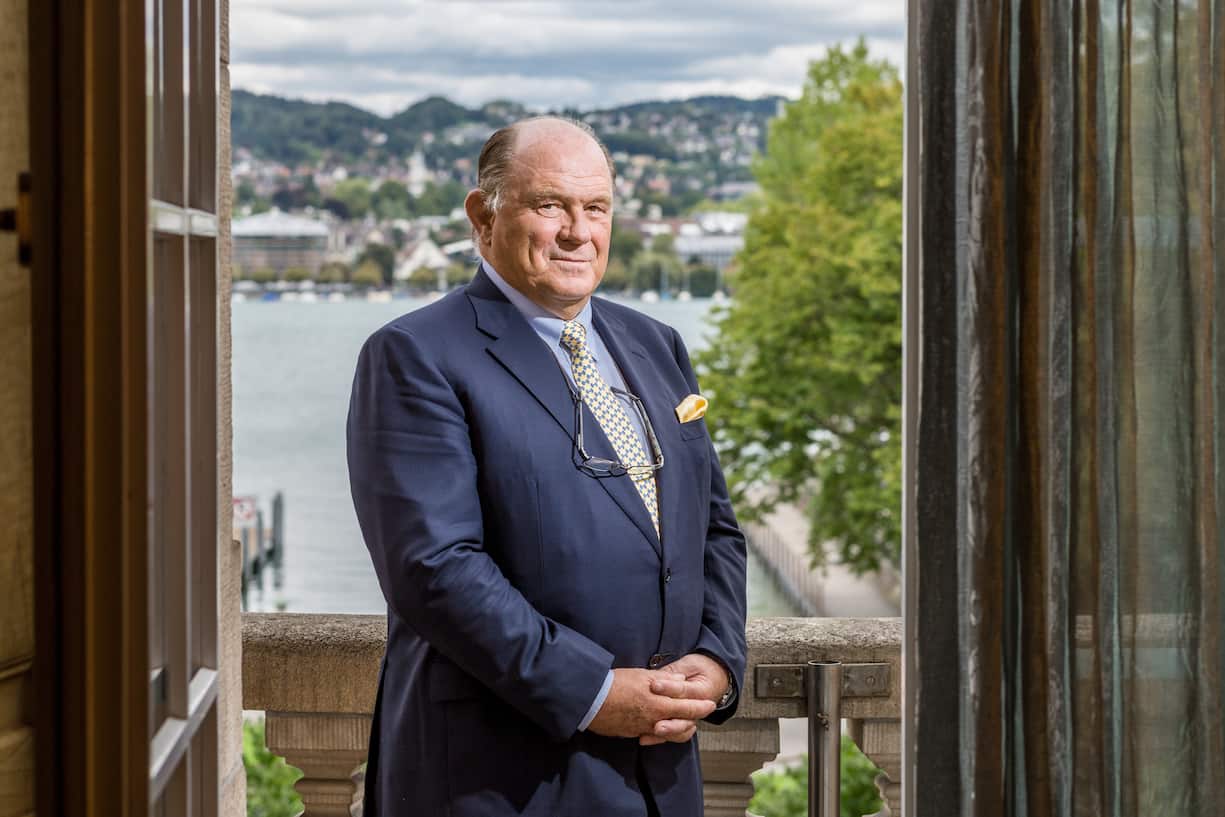 Walter B. Kielholz, Verwaltungsrat des RÃ¼ckversicherers SwissRe am Hauptsitz von SwissRe am Mythenquai in ZÃ¼rich. 